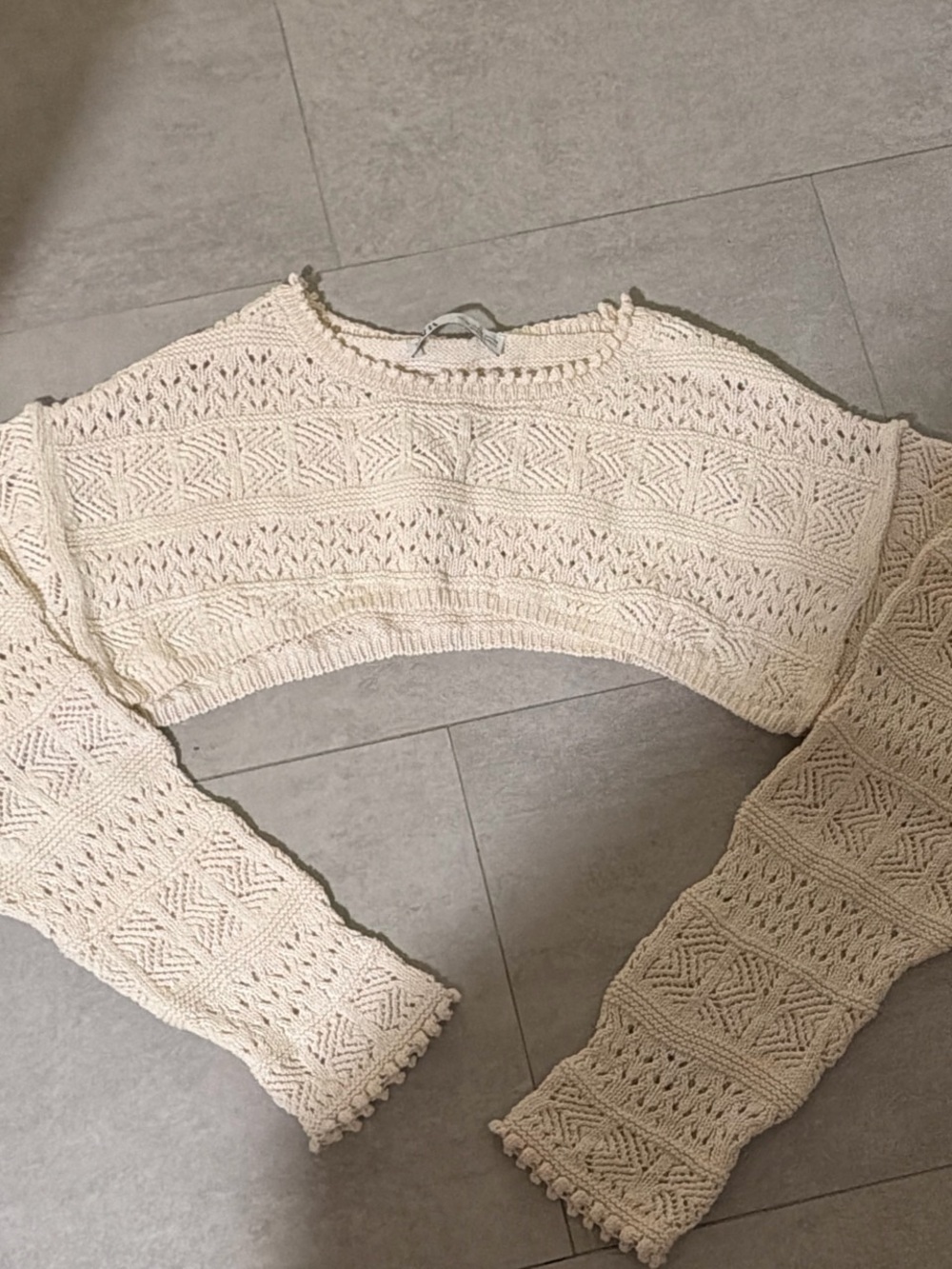 ZARA Cream Knit Women's bolero - Medium